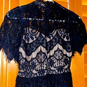 Impressions black lace top